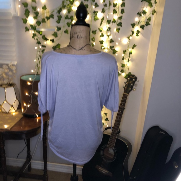 Purple Adjustable cap sleeve tee - Picture 3 of 8